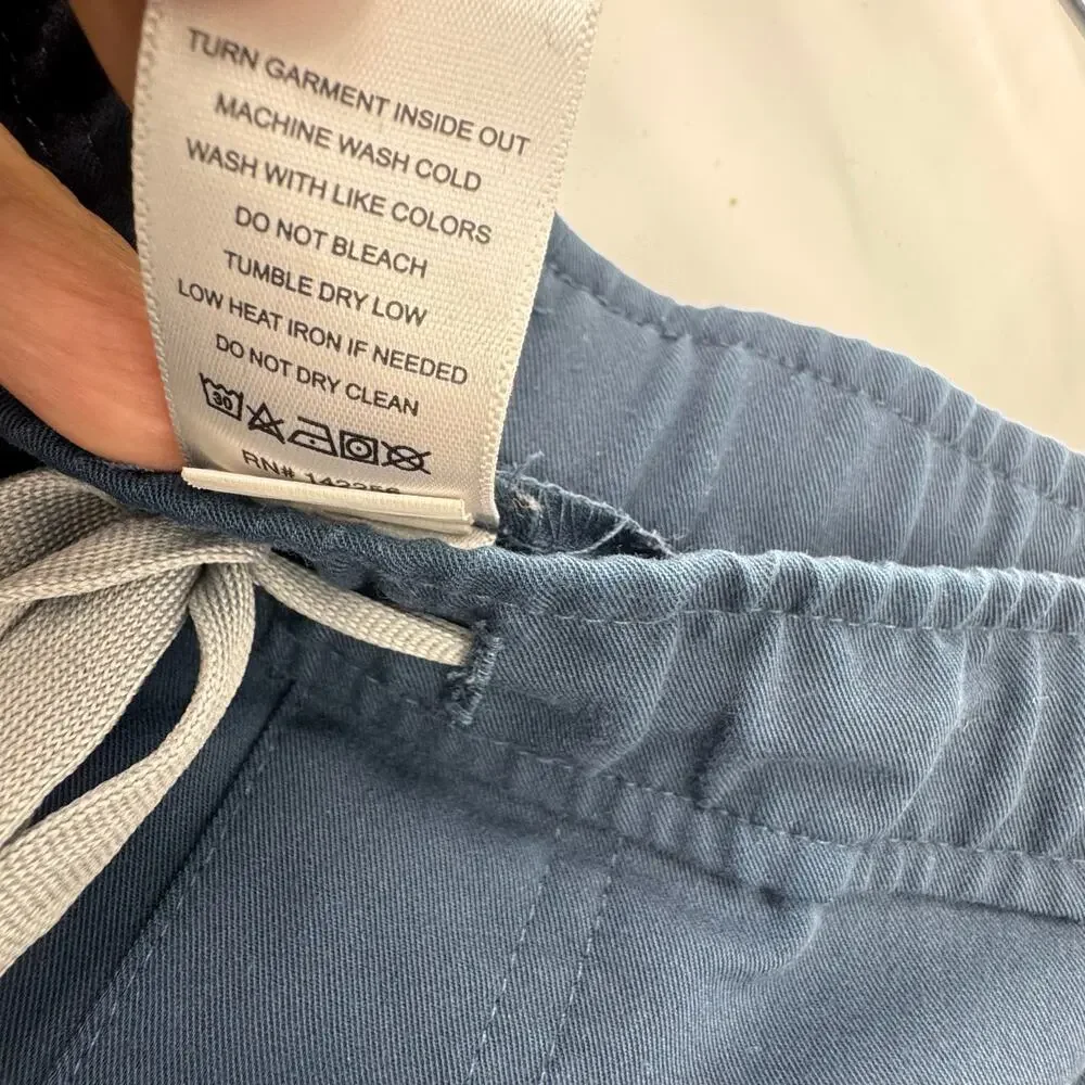 FIGS Men's Tansen Jogger Pants Classic Fit Elastic Waistband Gray Blue Size  L